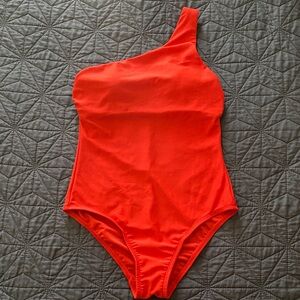 Kona Sol One-Shoulder Red One-Piece Swimsuit size small 4/6 NWOT